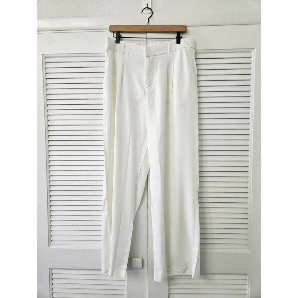 Women High Waisted Work Pants Business Casual Office Dress Wide Leg Trousers 2XL